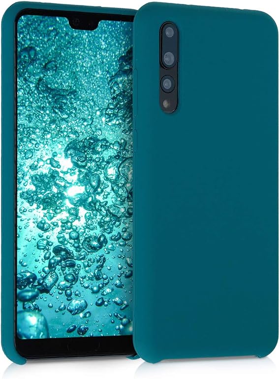 kwmobile Case for Huawei P20 Pro Case - Soft Cover - Shockproof Silicone - Wireless Charging Teal Matte