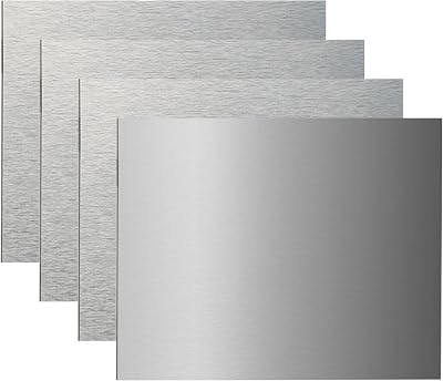 Aluminum Archival Painting & Mounting Panel 10x10, 4 Pack, Double-Sided, 100% Archival, Acid-Free, 4mm Thick, for All Media