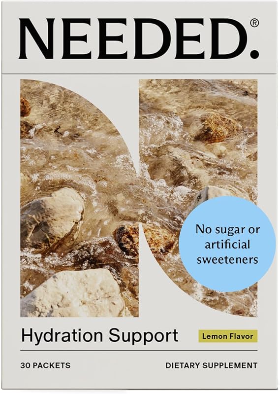 Needed. Hydration Support with Electrolytes & Trace Minerals, Lemon