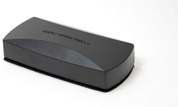Audio-Visual Direct Replaceable Felt Magnetic Eraser for Glass Board, Black
