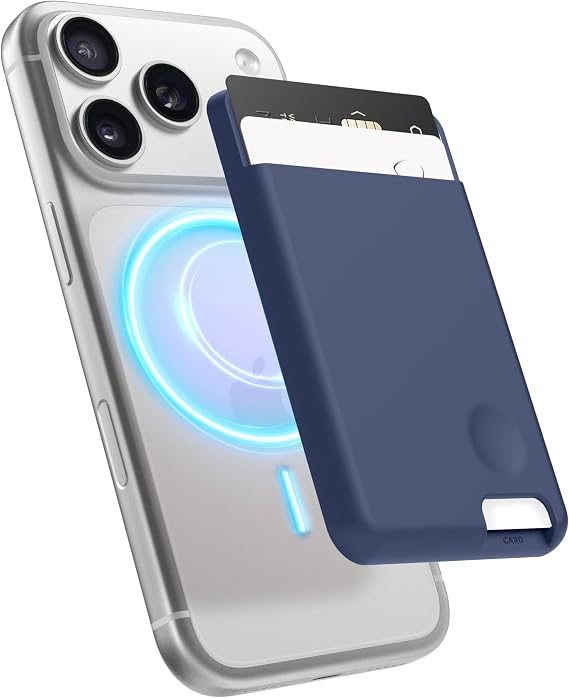 elago Magnetic Wallet Card Holder 2-Cards Compatible with MagSafe for iPhone - Secure Phone Wallet, Long Last Silicone, Scratch and Damage Protection