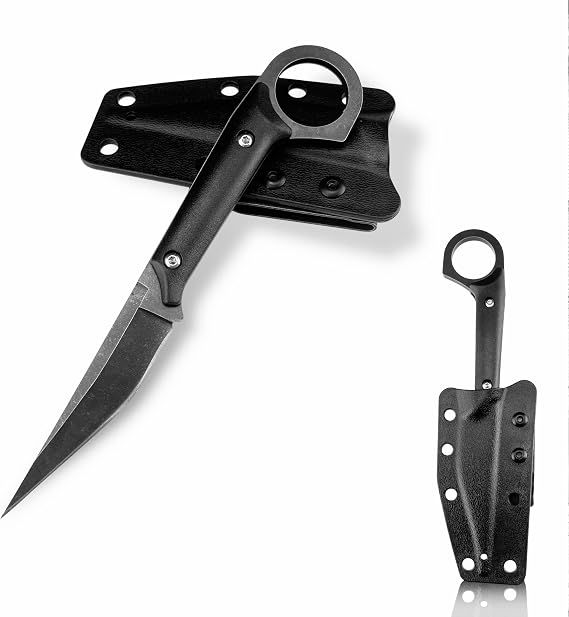 7.5-inch Fixed Blade Knife, D2 Steel Blade, ABS Handle with Sheath, Portable Cutting Knife, EDC Outdoor Camping Fishing, Hiking, Adventure Tool