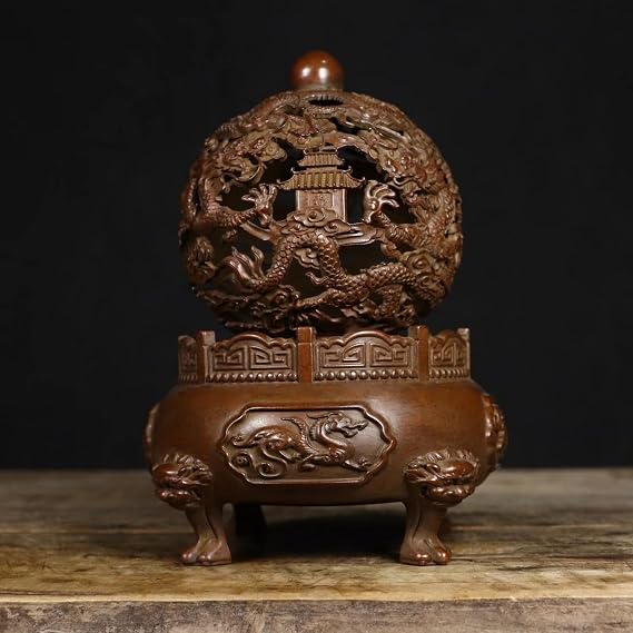 Xianglong Protects The Lord with Nine Transformations of The Qiankun Ding, Home, Study, Office Desktop Decoration Transforms The Qiankun, 13*13*19cm1.5kg