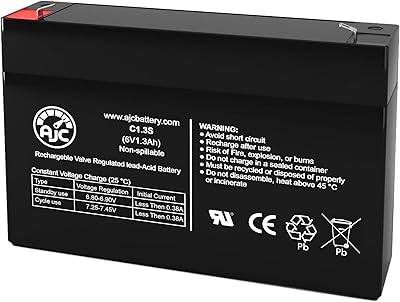 AJC Battery Compatible with Universal Power Group UB613 D5731 6V 1.3Ah Sealed Lead Acid Battery
