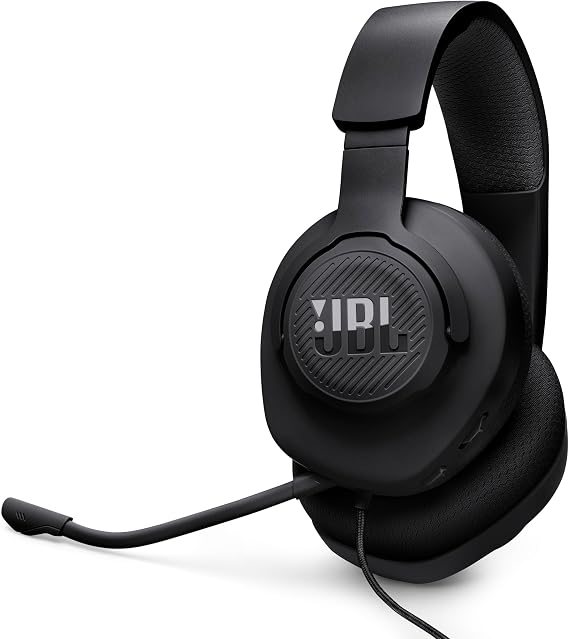 JBL Quantum 100M2 Wired Gaming Headset, Detachable Mic - Black