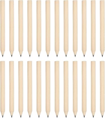 PATIKIL Half Golf Pencils Bulk, 24 Pack Pre-Sharpened Short Round Wooden Pencils Mini HB Graphite Woodcase Pencil for Classroom Office Writing Supplies