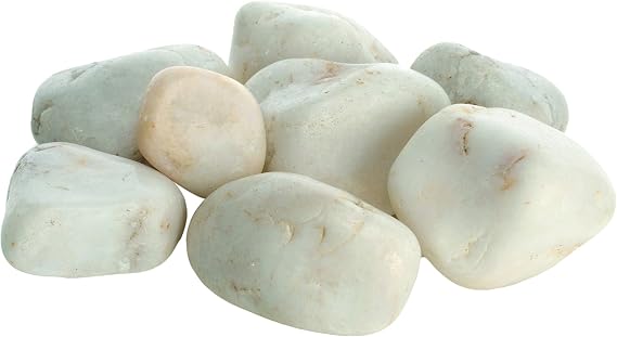 biOrb Marble Pebble Set , Solid and High-Quality Aquarium Decorations, White
