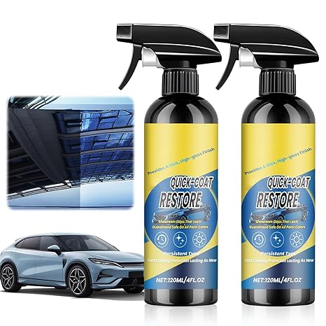 2Pcs Nano Quick Coat Restore Coating Spray,2026 New Advanced Automobile Quick-Acting Coating Agent,Quick Effect Coating Agent for Car Dust Proof and Glazing Effects Long-Lasting Car Showroom Gloss