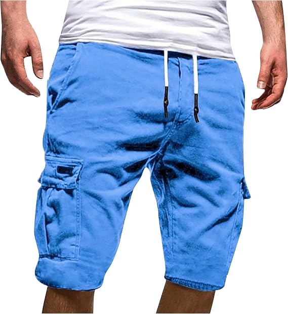 Athletic Shorts Men Men's Summer Casual Outdoors Patchwork Pockets Overalls Sport Tooling Shorts Pants Shorts