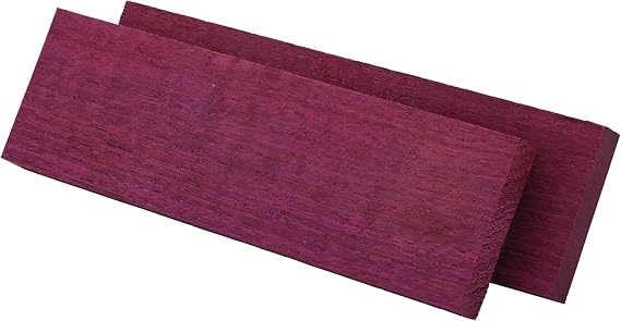 Woodcraft Purpleheart Figured 3/8" X 1-1/2" X 5" Knife Scale Pair
