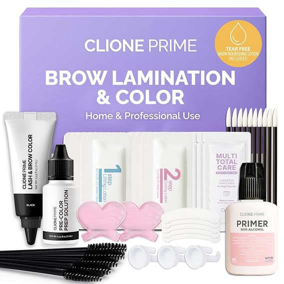 Korean At Home Brow Lamination and Color Kit Professional Eyebrow Lamination and Color Kit Eye Lash Color Black Eye Brow Color Kit