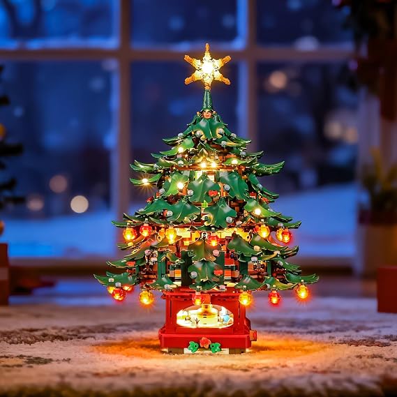 YEABRICKS LED Light for Lego-41843 Christmas Family Christmas Tree Decoration Building Blocks Model (Building Set NOT Included)