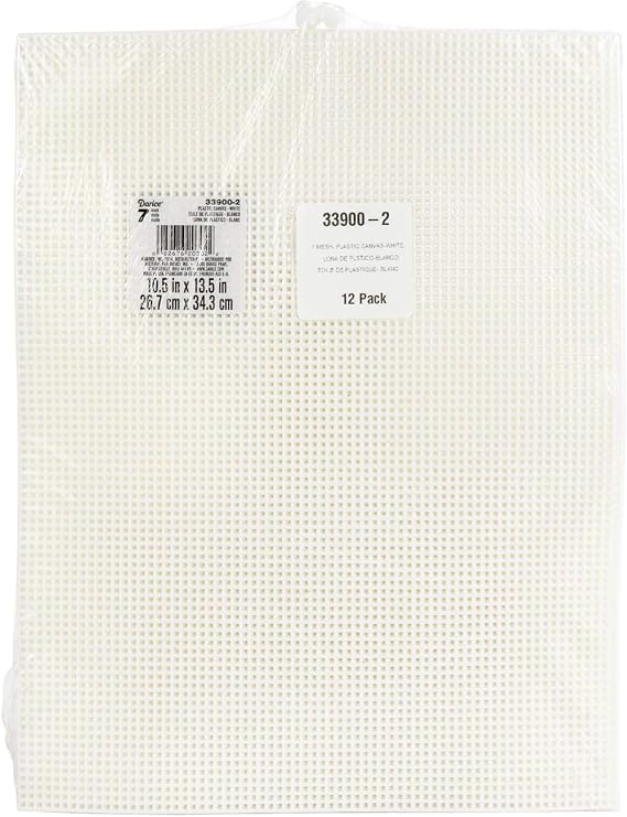 Plastic Canvas 7 Count 10"X13"-White (12 Pack)