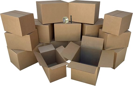 UBMOVE 1 Room Economy Moving Kit | 15 Boxes, Moving and Packing Supplies, Brown
