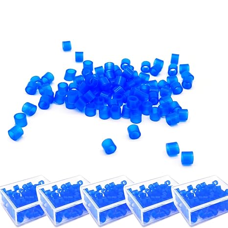 Dental Instrument Code Rings (500 Pack) Medical Grade Silicone, 4x6x5mm Autoclavable Silicone 135C/275F, Dental Color-Coding Bands for Dental & Medical Tools (Blue)
