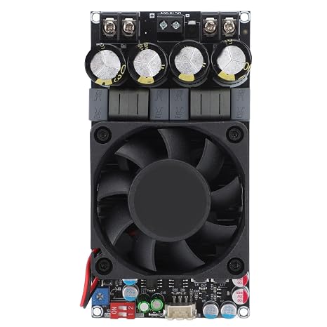 ZK 3002 Digital Power Amplifier Board, 300W Single Channel 600W Stereo, TPA3255 Chip, 8-50VDC, PCB Material, Temperature Controlled Cooling