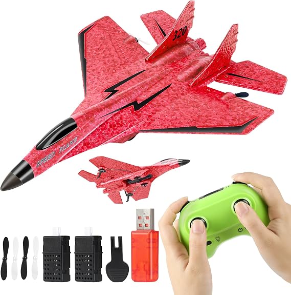 Remote Control Airplane Toy, RC Plane 2CH Su-35 Rc Glider 2CH Rc Airplane | 2.4 GHZ Foam RC Fighter with Lights for Hobby Rc Airplanes beginner