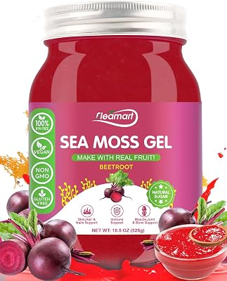 18.5OZ Sea Moss Gel Organic Raw Irish Seamoss Gel Wildcrafted Sea Moss Gel, Vegan Superfood Vitamins MineralSupport