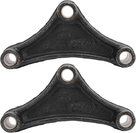 2pcs 6.13in Trailer Leaf Spring Equalizer, EQ 356 Center Pivot Equalizer with 9/16in Bolt Holes for 1-3/4in Wide Double Eye Springs, Cast Iron Curved
