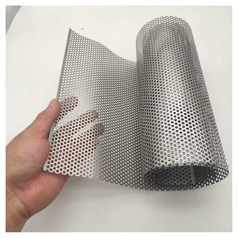 Stainless Perforated Sheet 9.8"x39.4" 0.12"(3.0mm) Hole 0.02" Thick | 304 stainless steel, rust-proof. For vents, speaker grilles, BBQ grills, filtration, burn barrel lids. Easy to cut.