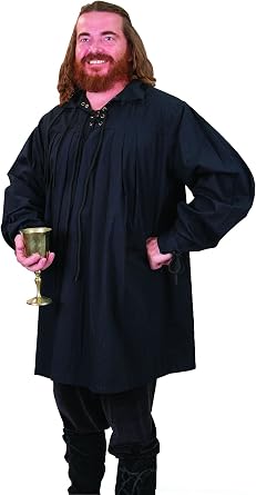 Museum Replicas Swordsman's Shirt - Men's Elizabethan Cotton Renaissance Shirt