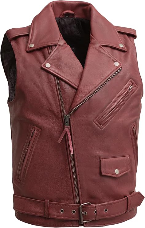 First Mfg Co - Rockin - Men's Motorcycle Biker Riding Leather Vest
