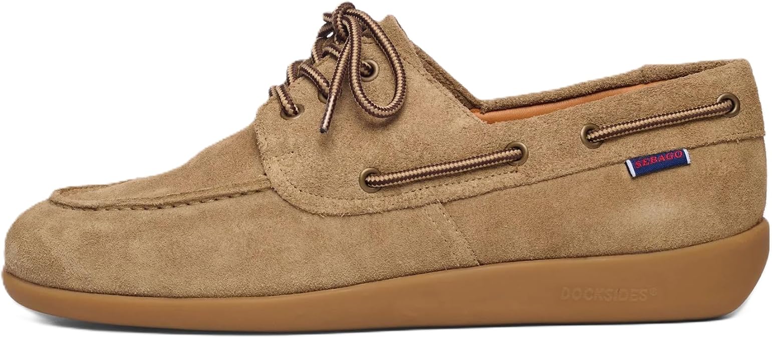 Sebago Men's Gary Jobson Boat Shoe Full-Grain Leather/Hand-Sewn Suede, Strobel Construction, 360 Lacing