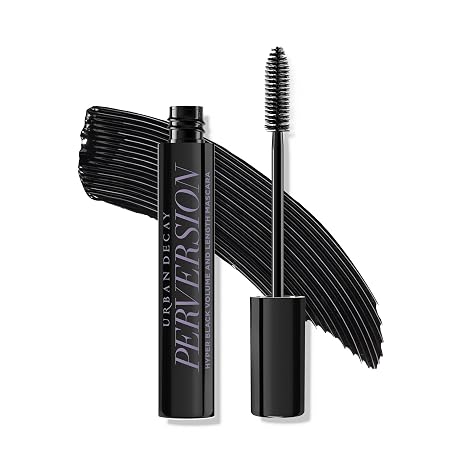 Urban Decay Perversion Lengthening + Volumizing Mascara - Intense Black | Instant Volume Length + Curl, Up to 16HR Wear, Smudge-resistant, Flake-resistant, Buildable Feathery Volume, Vegan