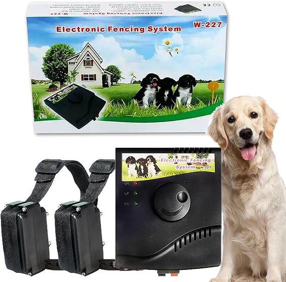 Electric Dog Fence, In-ground Pet Containment System, 650Ft Wire, Covers up to 1.2 Acre, Waterproof Training Collar, Shock/Tone Correction, Electric Pet Fence for Stubborn Dogs,for1dog