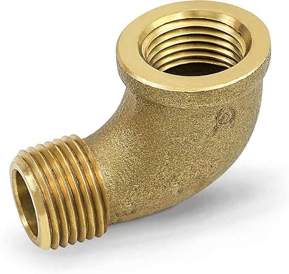 Everflow BRSN0100-NL 1-Inch Brass Street Elbow 90 Degrees with Male & Female National Pipe Taper Threaded Fittings Brass Construction Higher Corrosion Resistance Economical & Easy to Install