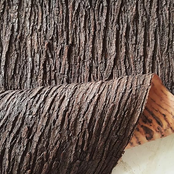 Artificial Tree Bark, 157.48x39.37 Inch Silicone Tree Bark with Retro Style Clear Texture Strong Stereoscopic Feeling for Multi Scene Application, Decorate for Pipes, Columns, Walls, Floors