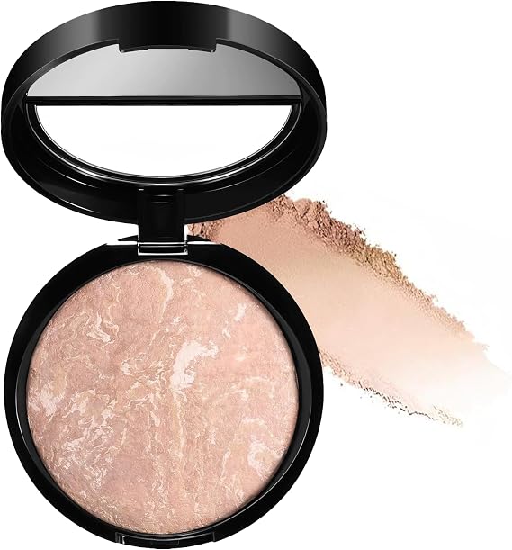 Baked Powder Blusher, Baked Foundation Makeup Color Foundation Makeup, Frosted Blush, Light Powder Blusher, Matte Natural Skin Color, Can Create Transparent To Light Coverage (#3, 15g)