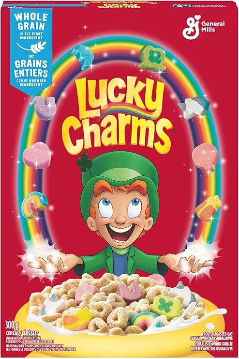 American cereal - Lucky Charms Cereal with Marshmallows - 10.5oz (300g) Pack of 1