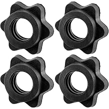 4Pcs Barbell Bar Hexagon Nuts, Dumbbell Bar Clips, Anti-Slip Spin-Lock Collar Screw, Hex Nut Screw Clamps for Dumbell Weight Lifting Training