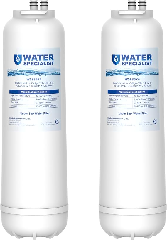 Waterspecialist RC EZ 4 Filter Replacement for Culligan RC-EZ-4, 2 Pack