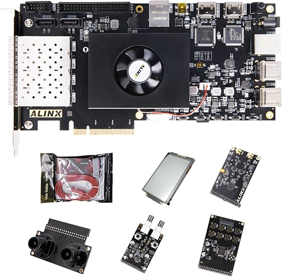AX7Z035: XILINX Zynq-7000 SoC XC7Z035 ZYNQ ARM 7035 FPGA Development Board SoMs PCIE Accelerator Card SFP 8G eMMC (Luxury Package)