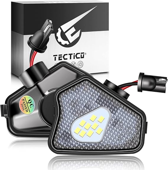 TECTICO LED Puddle Light SMD 6000K White Canbus Under Wing Mirror Lights Compatible with Benz W176 W204 W212 W218 W117 W156 W209 W221 W246 W242 C216 C207, 2 Lamps