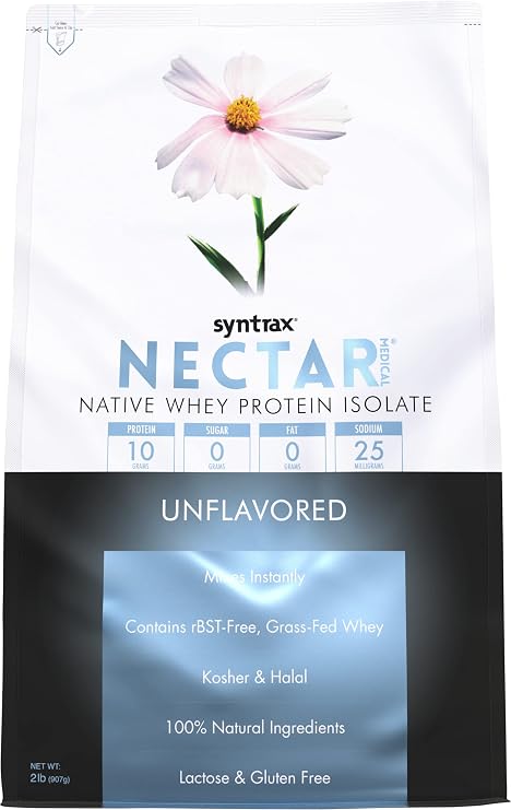 Syntrax Nectar Medical, Pure Whey Isolate Protein Powder, Unflavored, 2 lb