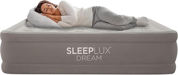 SLEEPLUX Dream 18 Twin Air Mattress, Luxury Raised, Built-in Dual Pump | True Twin-Size Indoor Airbed, USB Charging Ports, 3-Minute Inflation, Automatic Reinflation, Never Wake Up on the Floor