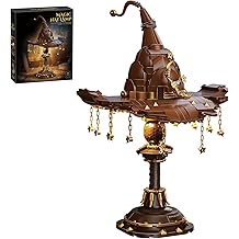 Magic Hat Lamp Building Block Set 698 Pcs Fantasy Sorcerer Headgear Model Kit with Golden Stars & Display Stand Movie Prop Replica Decor Construction Toy for Adults & Teens