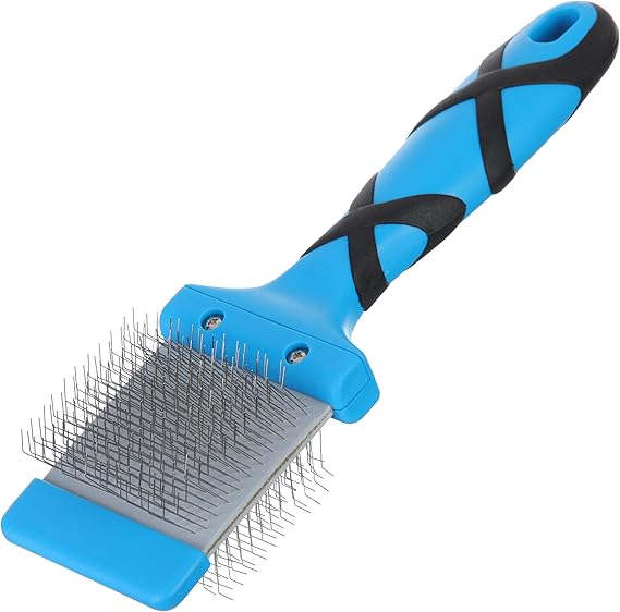 GROOM PROFESSIONAL Double Sided Flexible Slicker Dog Brush - Dog Grooming Brush for Dematting - Ergonomic and Comfortable Pet Brush - Perfect for Everyday Grooming - Soft