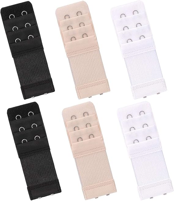 iminoo 6 Pcs Women's Bra extenders 2 Hooks/3 Hooks Bra Extension