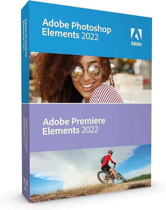Adobe Photoshop Elements 2022 & Adobe Premiere Elements 2022|Standard|1 Device|1 Year|PC/Mac