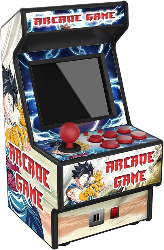 Mini Arcade Machine, Built in 156 Classic Retro Games, 2.8 Inch Screen | 156 Classic 16-Bit Video Games, Handheld Game Console, Rechargeable Battery, Support for TV Output, Birthday Present for kids