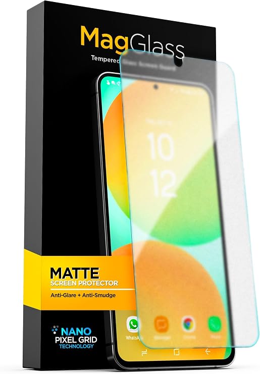 magglass Matte Screen Protector for Samsung Galaxy S24 FE (Fingerprint Sensor Compatible) Scratch/Smudge Proof Anti Glare Tempered Glass (2024)