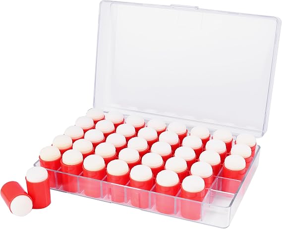 40 Pieces Sponge Daubers with Storage Case - Applicator for Stenciling, Sponging, and Detailed Effects - Fits Over The Finger and Makes Blending Accuracy Easier