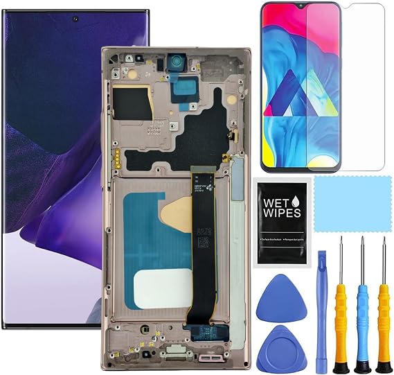 AMOLED for Samsung Galaxy Note 20 Ultra 5G Screen Replacement for Samsung Note 20 Ultra Screen Replacement with Frame N985u N986u N985w N986w LCD Display digitizer Touch Screen Assembly Bronze