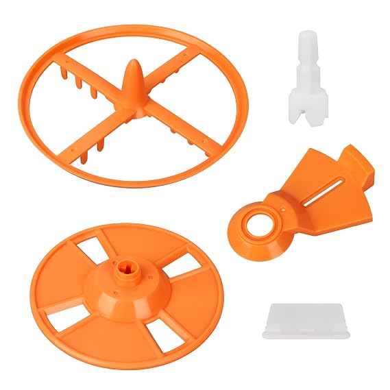 5 Pcs Stirring Wheel Replacement Part for Baby Brezza Formula Pro Advanced | WiFi Model Maker FRP0046 FRP0047 FRP0048 FRP0066.With Stirring Wheel, Locking Cover, Axle and Rubber Scraper