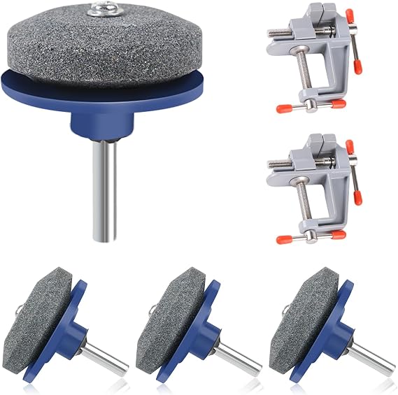 VLIKE Mower Blade Sharpening Kit with Locking Mini Vises