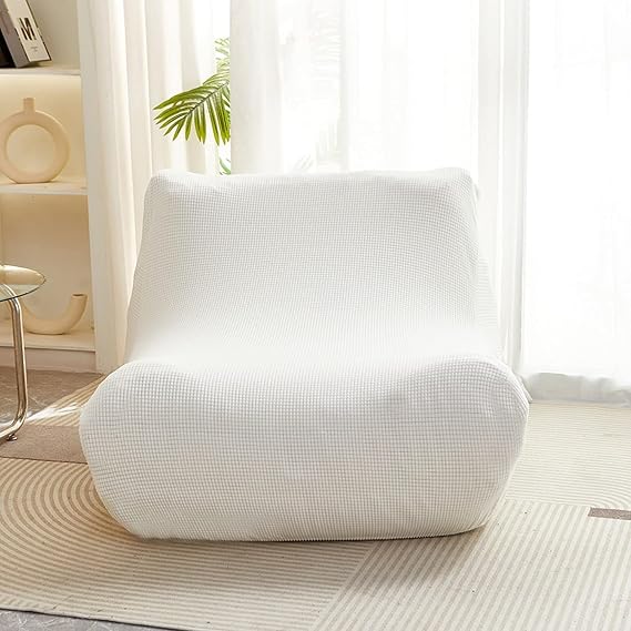 XMAYODS Single Seated Lazy Sofa Cover, Armless Floor Sofa Couch Cover,One Piece High Stretch Slipcover Tatami Chair Cover,Removable Machine Washable Cover (Color : #11)